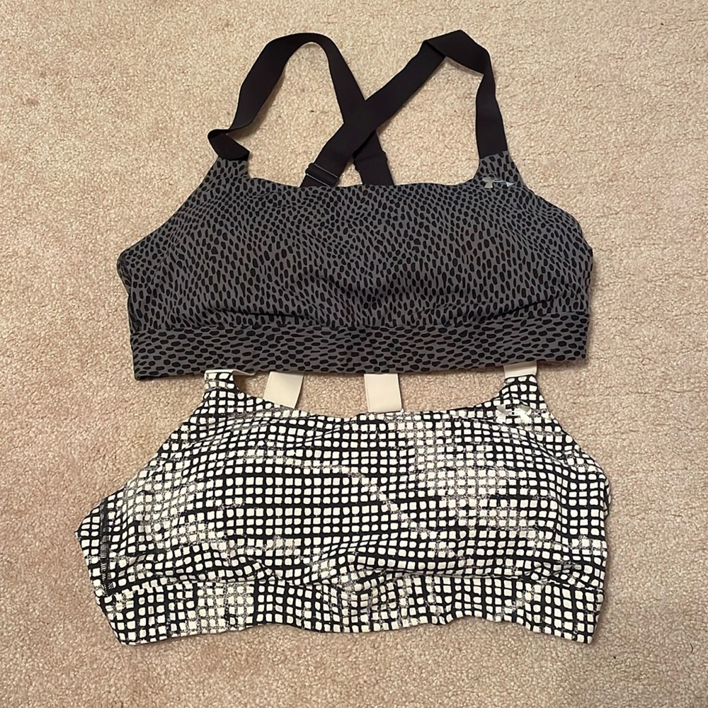 Under Armour sports bras.